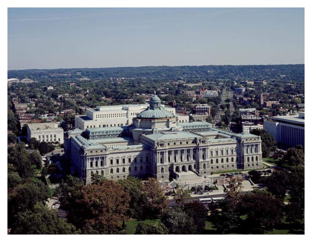 View of the Library of Congress Thomas Jefferson Building from the U.S. Capitol dome, Washington, D.C.-Paper Art-42x32”