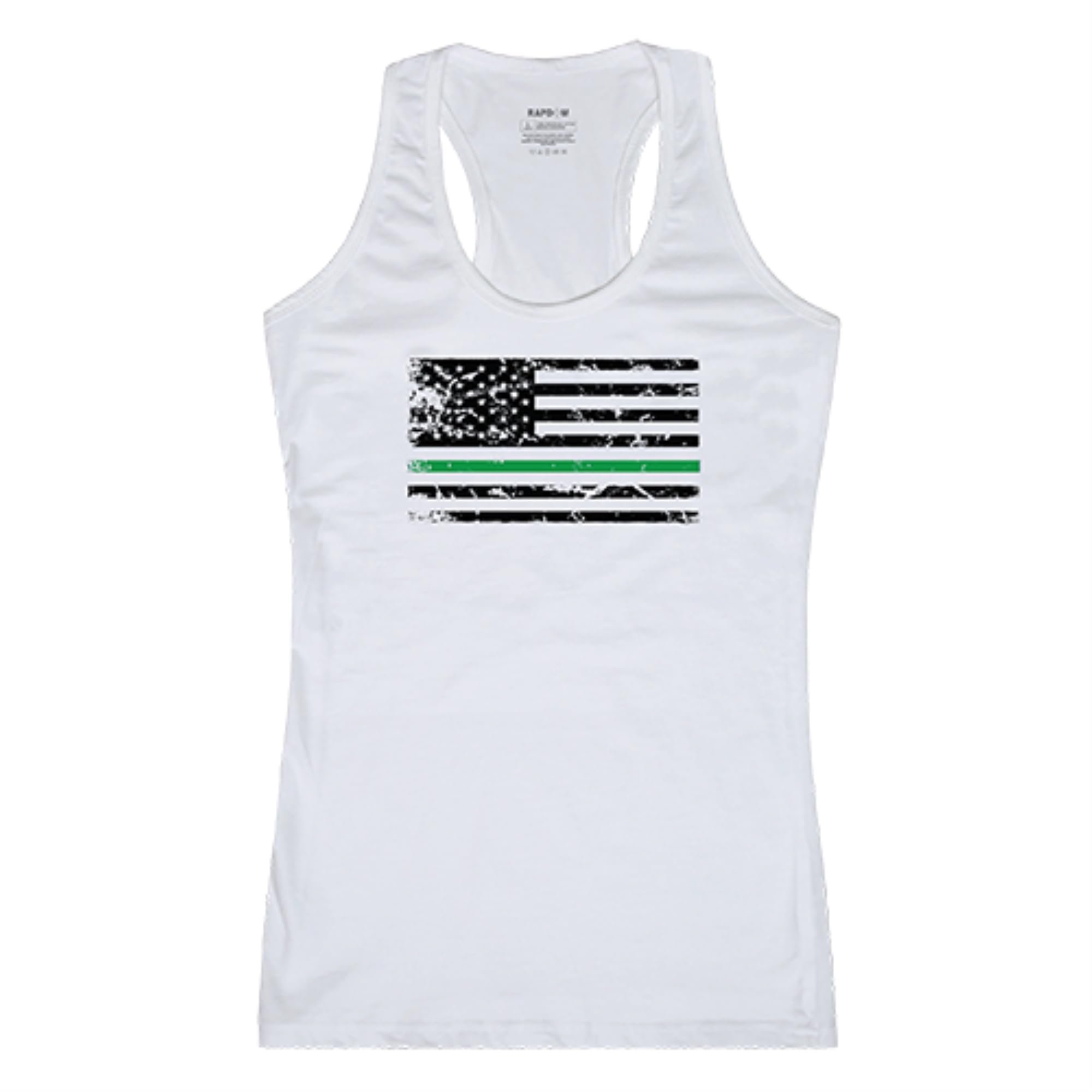 Womens Graphic Tank, TGL Flag, White, S
