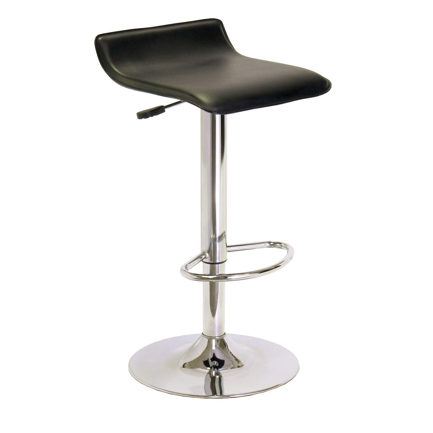 Spectrum Adjustable Swivel Stool, Black and Chrome