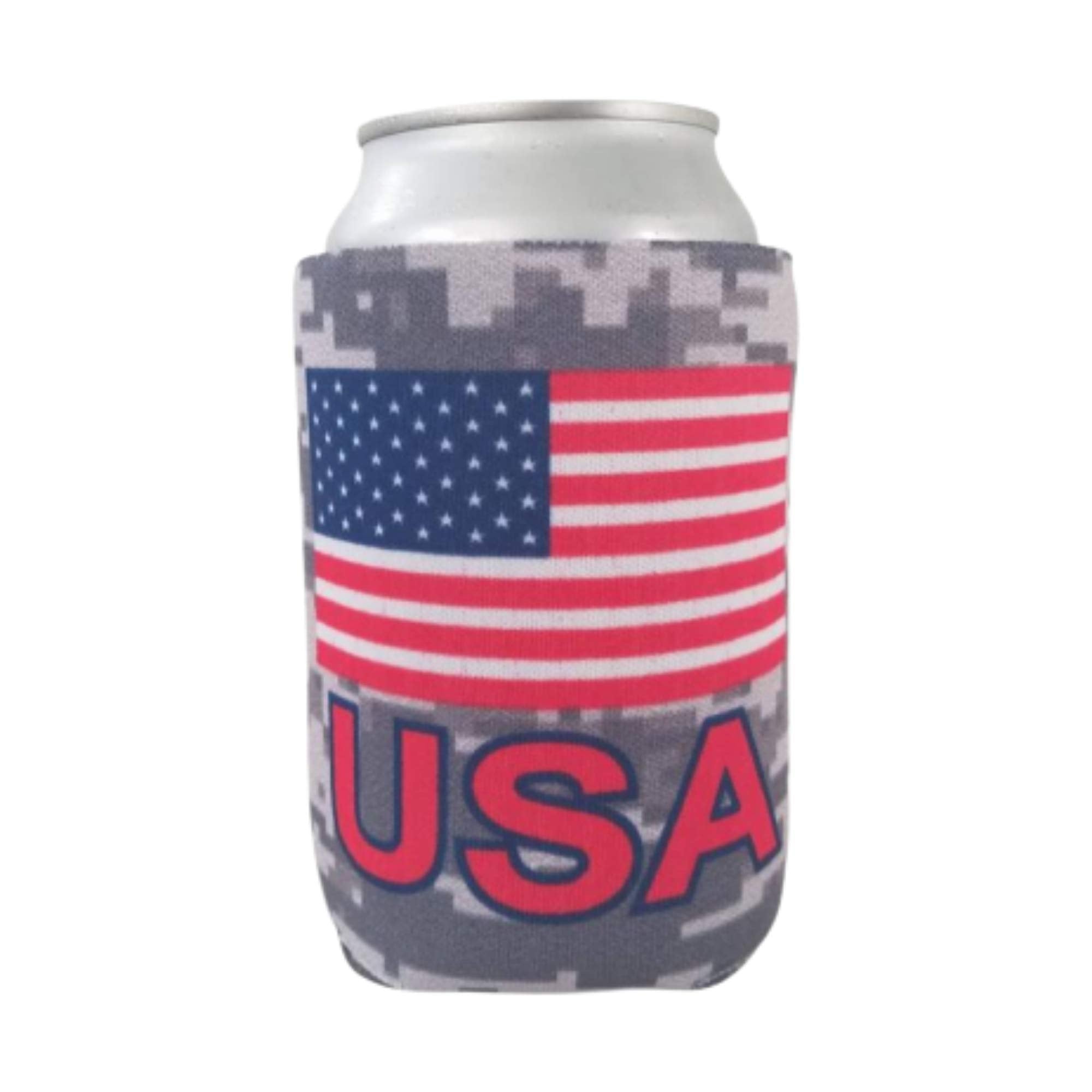 USA Can Cooler - High Quality Patriotic Can Cooler - USA American Flag Can Cooler - America Party Gift