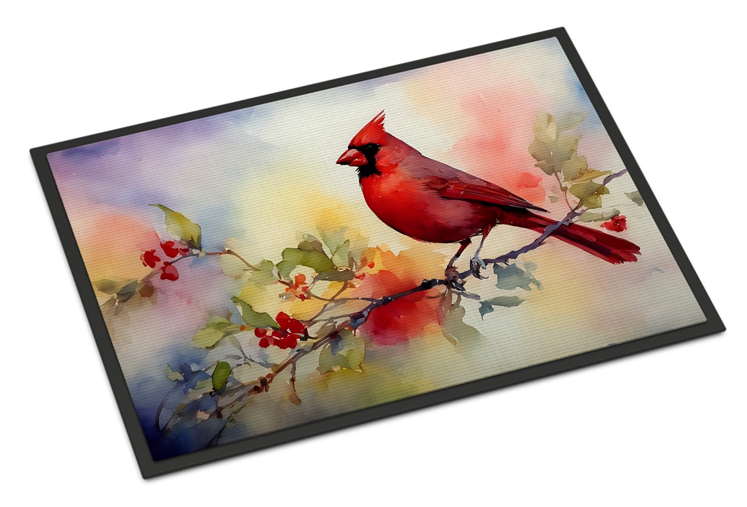 Carolines Treasures DAC3201JMAT Cardinal Doormat Front Door Mat Indoor Outdoor Rugs for Entryway, Non Slip Washable Low Pile, 24H X 36W