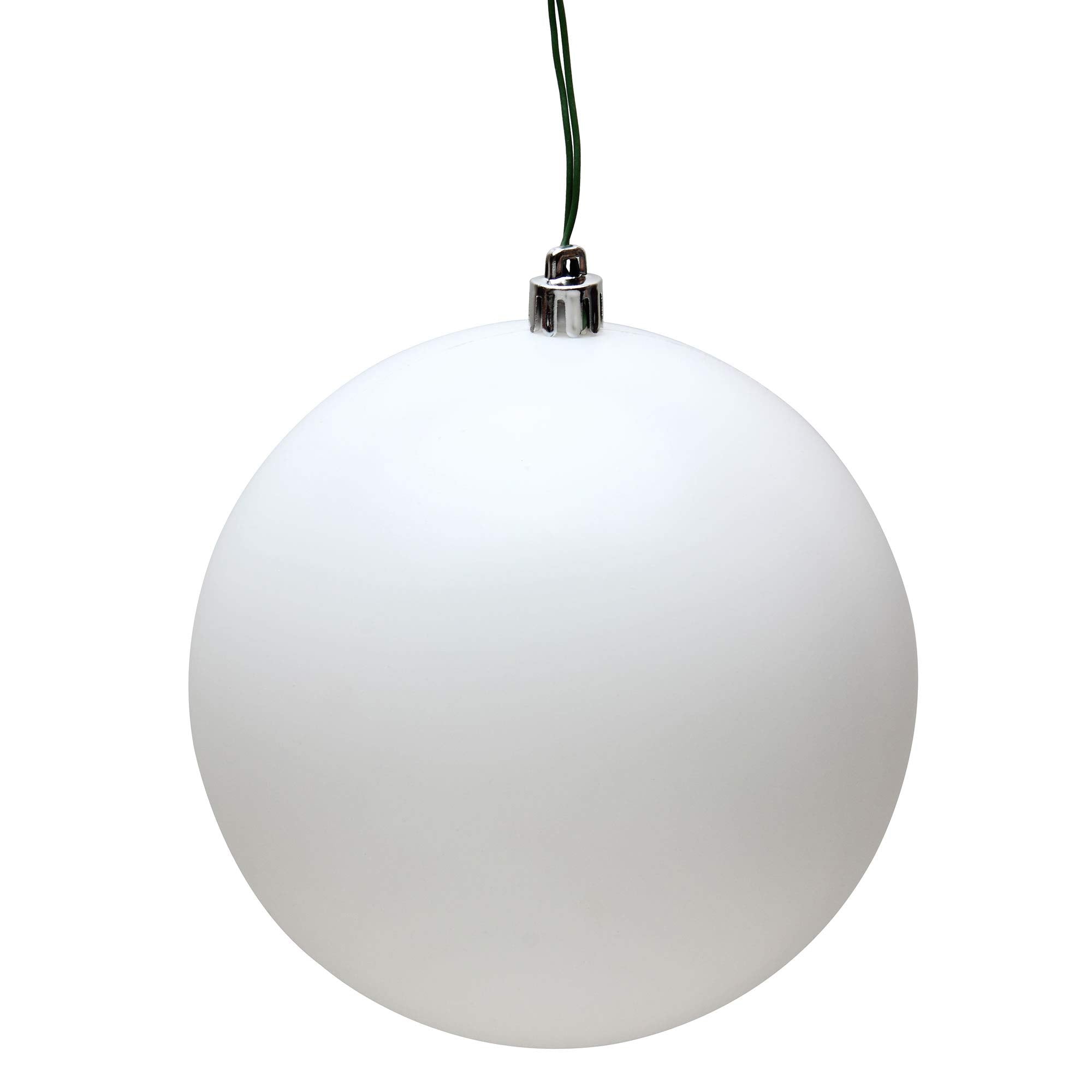 Casafoyer  12″ White Matte Ball UV Drilled Cap - N593011DMV - (Pack Of 2)