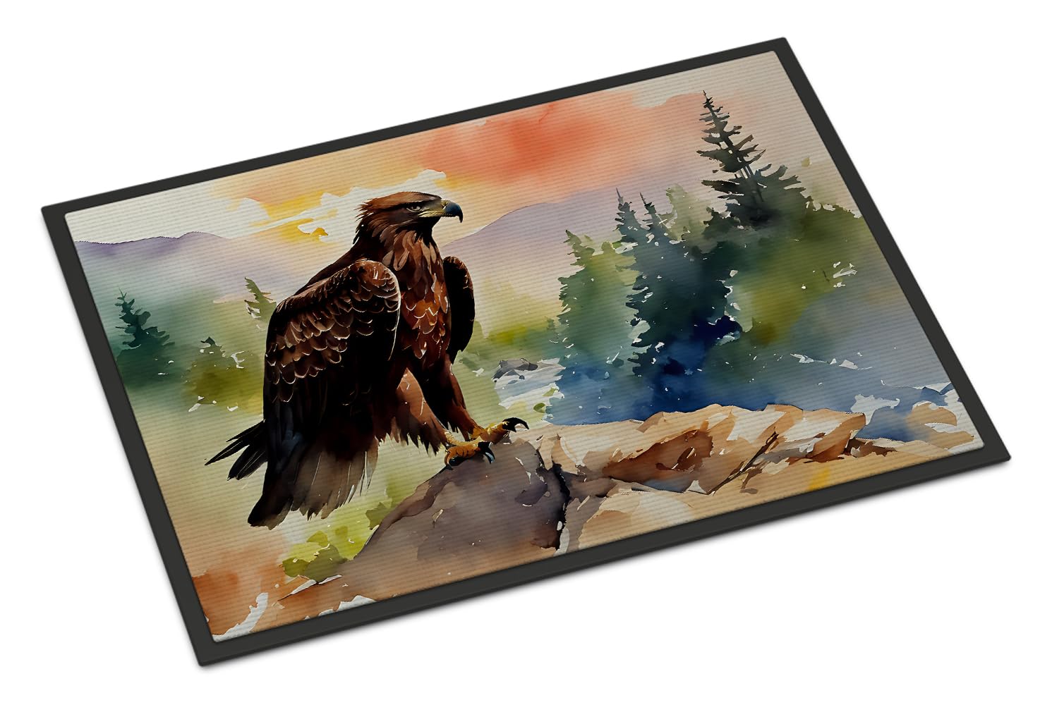 Carolines Treasures DAC3209JMAT Eagle Doormat Front Door Mat Indoor Outdoor Rugs for Entryway, Non Slip Washable Low Pile, 24H X 36W