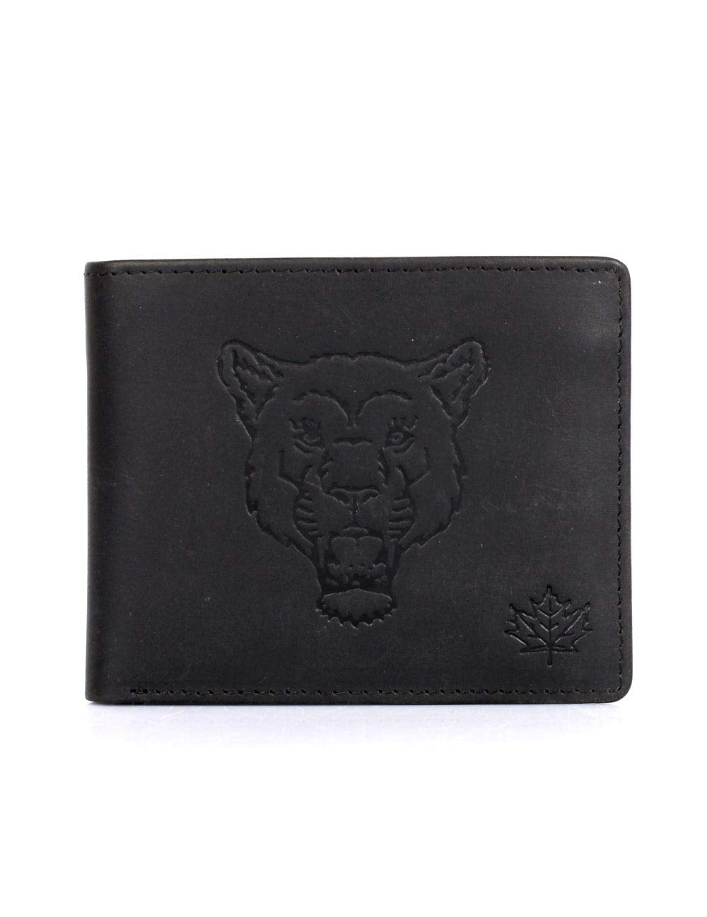 Karla Hanson Mens RFID Blocking Leather Wallet with Mountain Lion