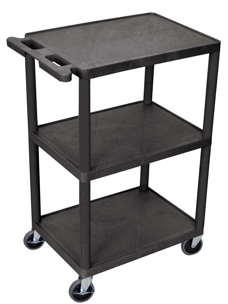 Utility Cart - 3 Shelves Structural Foam Plastic