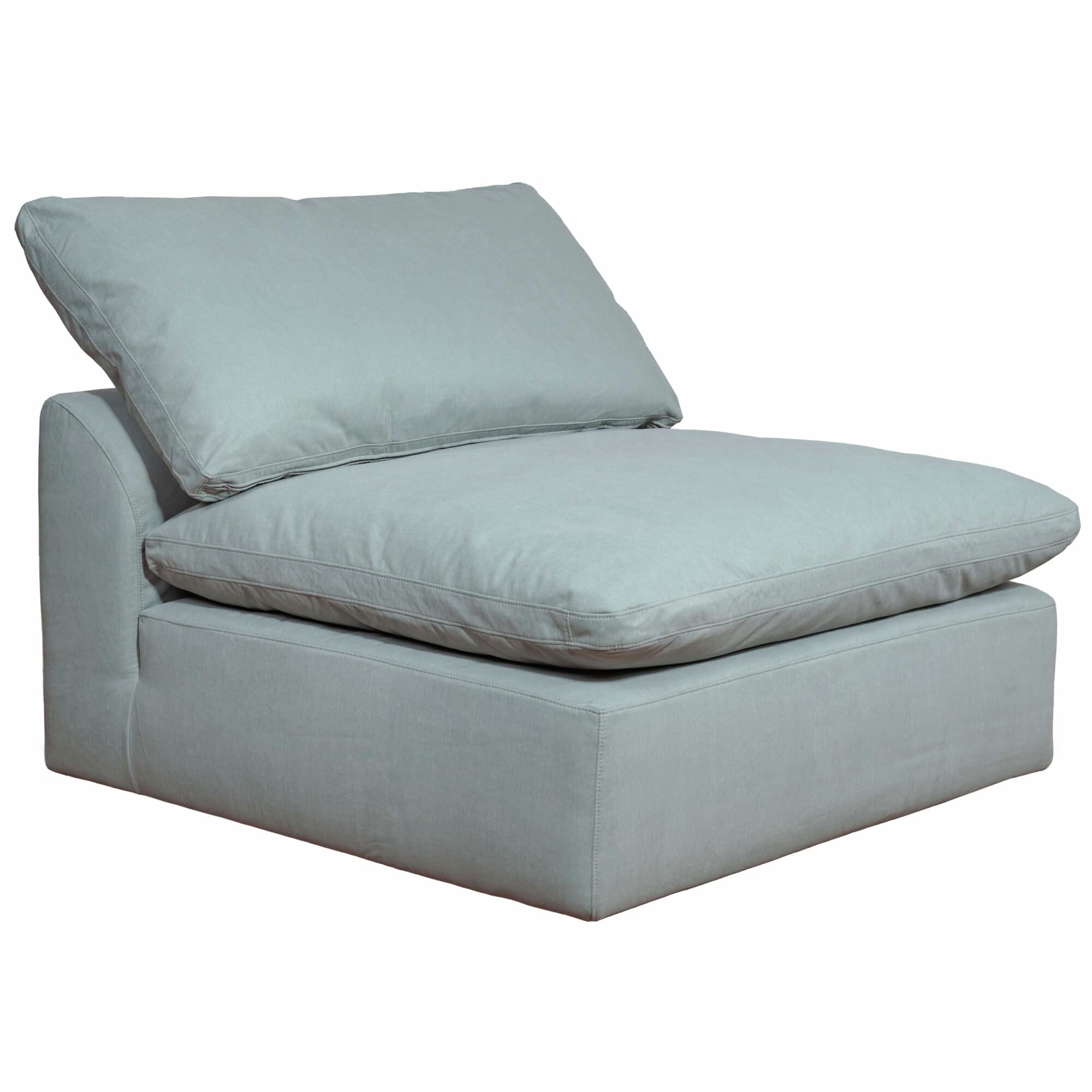 Sunset Trading Contemporary Puff Collection Slipcovered Modular Sofa Sectionalstain-Proof Water-Resistant Washable Performance F