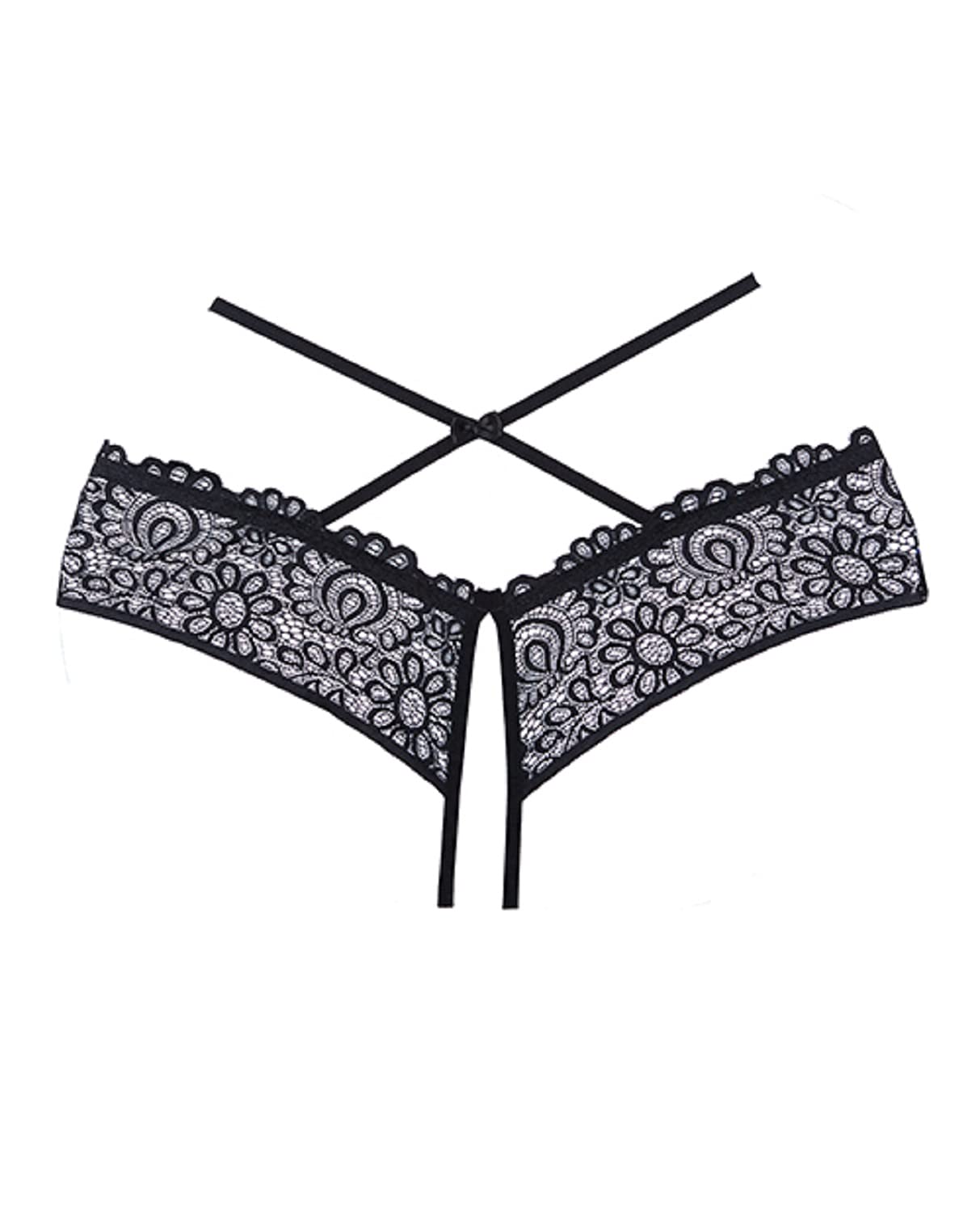 Open Panty. Lace Band. Criss cross waist straps