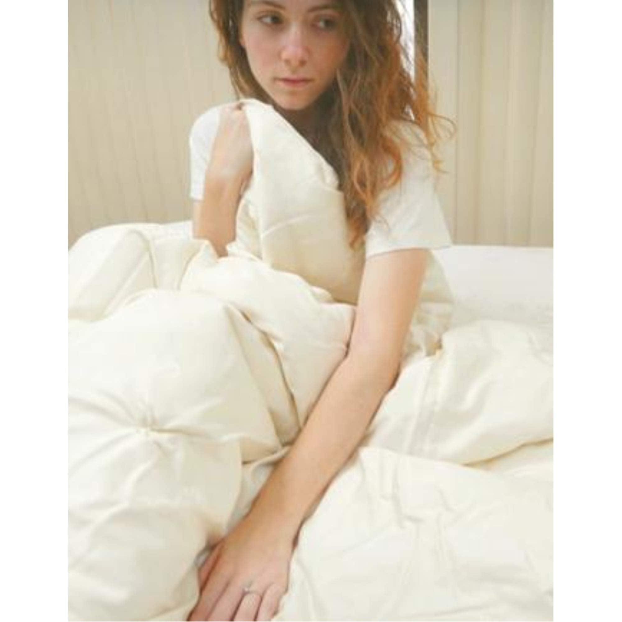 Organic Cotton EcoWool Fill Comforters - Full Queen Damask Ecowool Comforter Regular fill