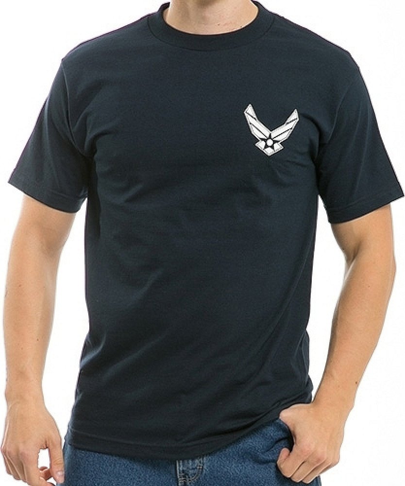 Classic Milit Ts,AForce Wing2, Navy, XL