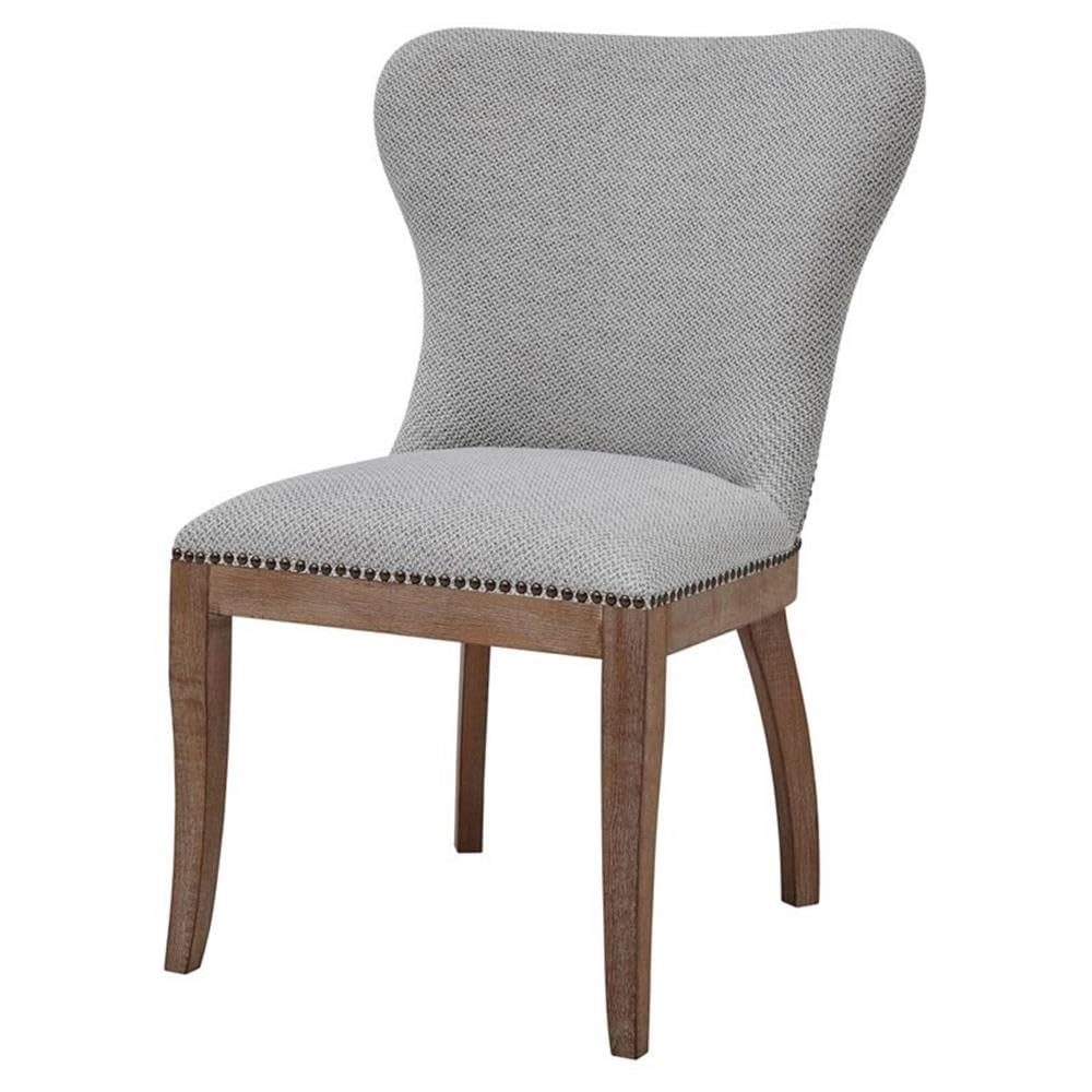 Npd Furniture And More Dorsey Fabric, (Set Of 2) Dining Chair, Gray