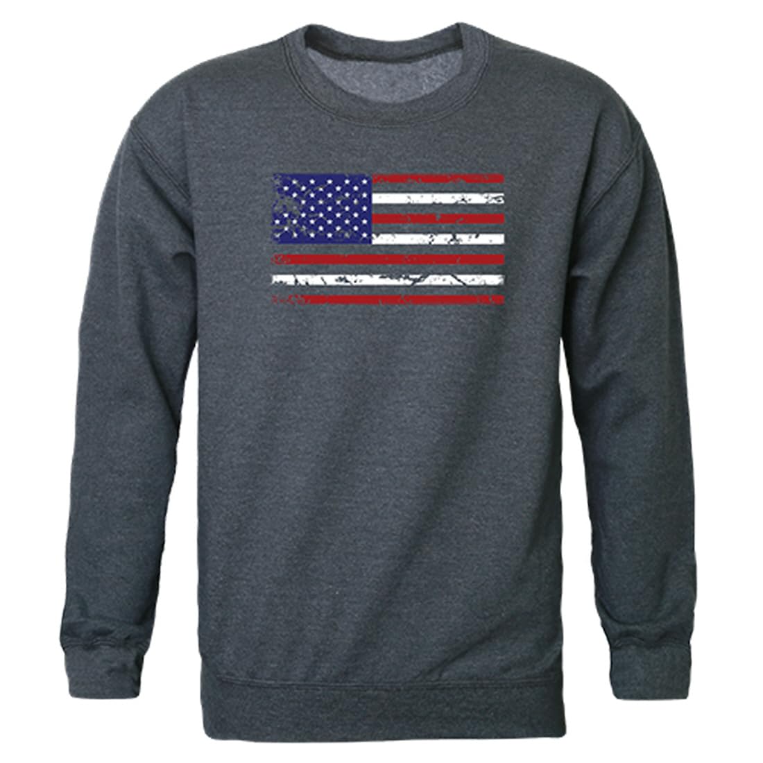 Graphic Crewneck, US Flag, H.Char, M