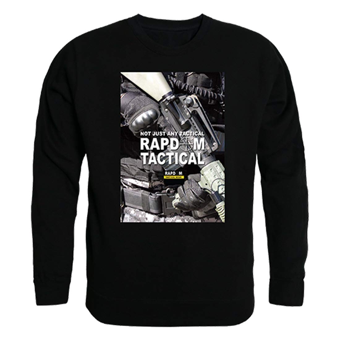 Graphic Crewneck, RAPDOM2, Black, M