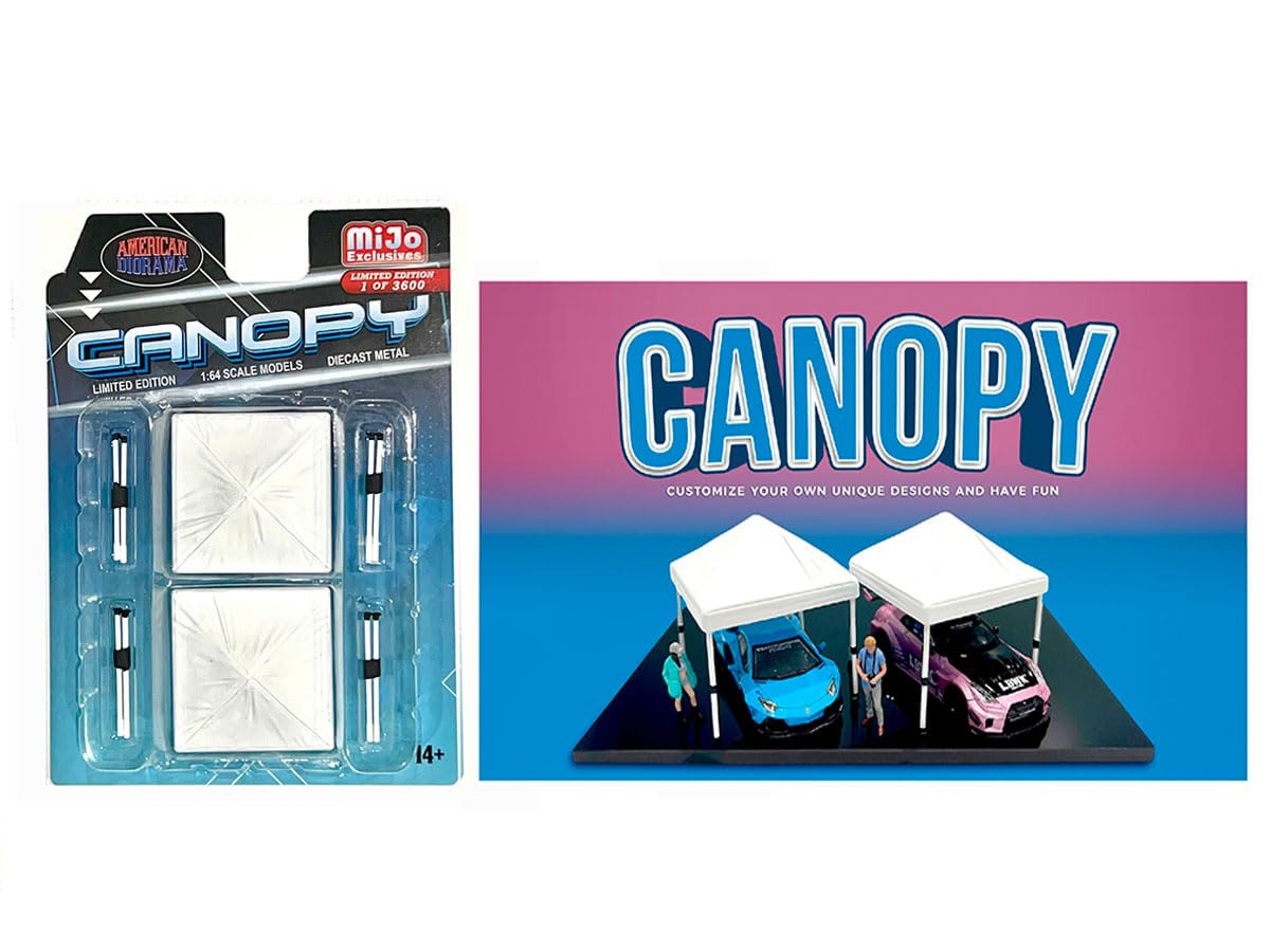 Canopy 2 Piece Set White Limited Edition to 3600 pieces Worldwide  1/64 Scale Models by American Diorama