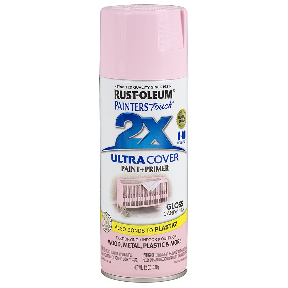 Rust-Oleum 249119 Painter'S Touch 2X Ultra Cover, 12 Ounce (Pack Of 1), Gloss Candy Pink