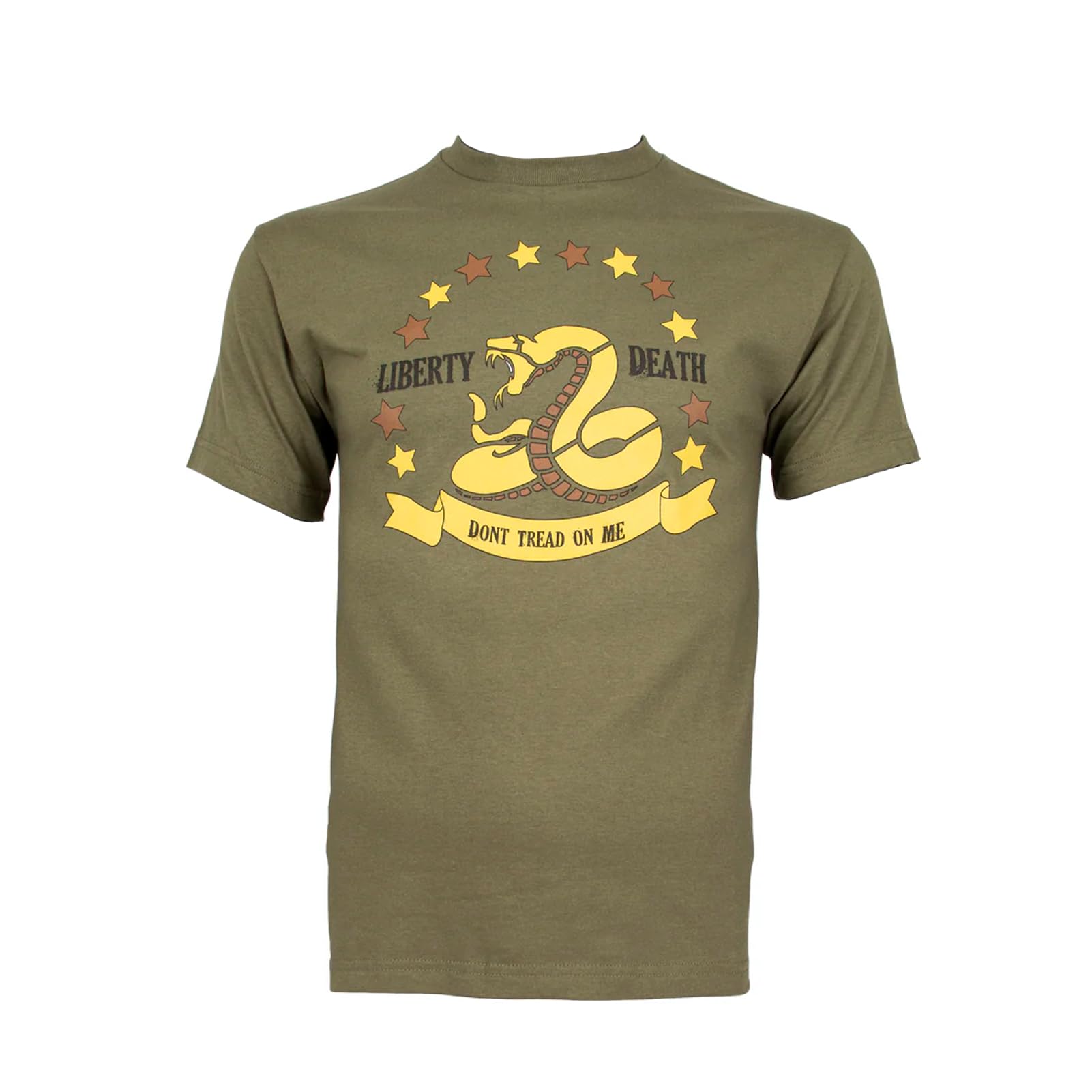 Dont Tread On Me T-Shirt Olive Drab - Large