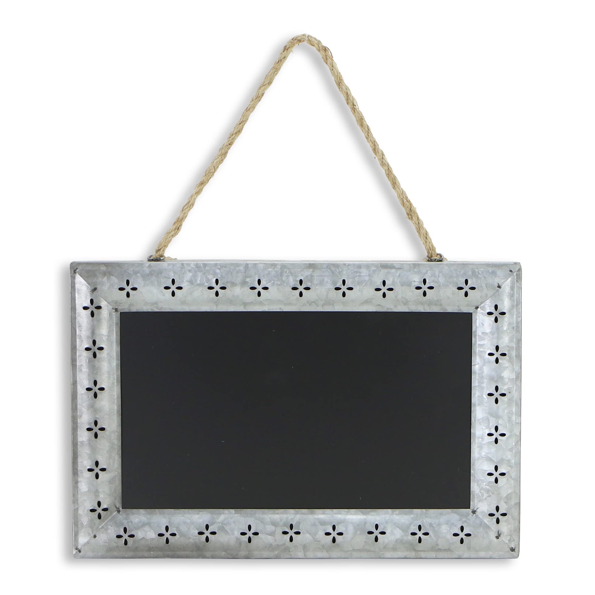Thirza Patterened Galvanized Frame Hanging Chalkboard
