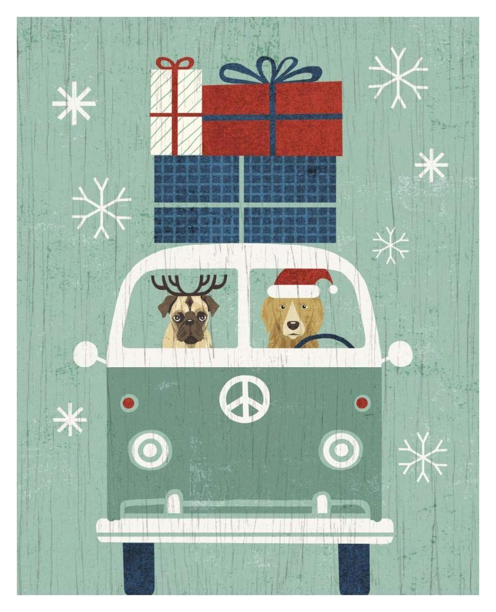 Holiday on Wheels XII -Paper Art-30x37”