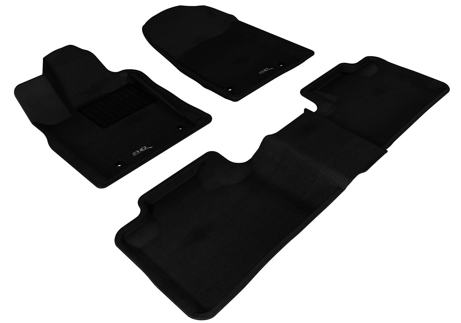 3D MAXpider DODGE DURANGO 5-SEAT 2012-2021 KAGU BLACK R1 R2 (2 POSTS ON FRONT PASSENGERS FLOOR)
