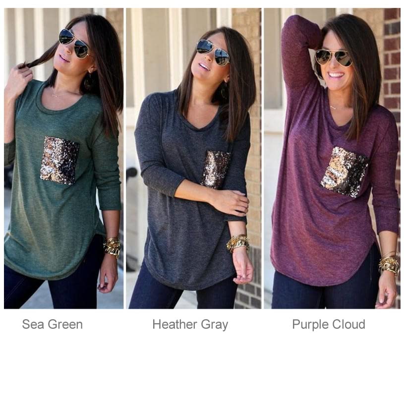 Queenie Tunic Top With Sequined Pocket