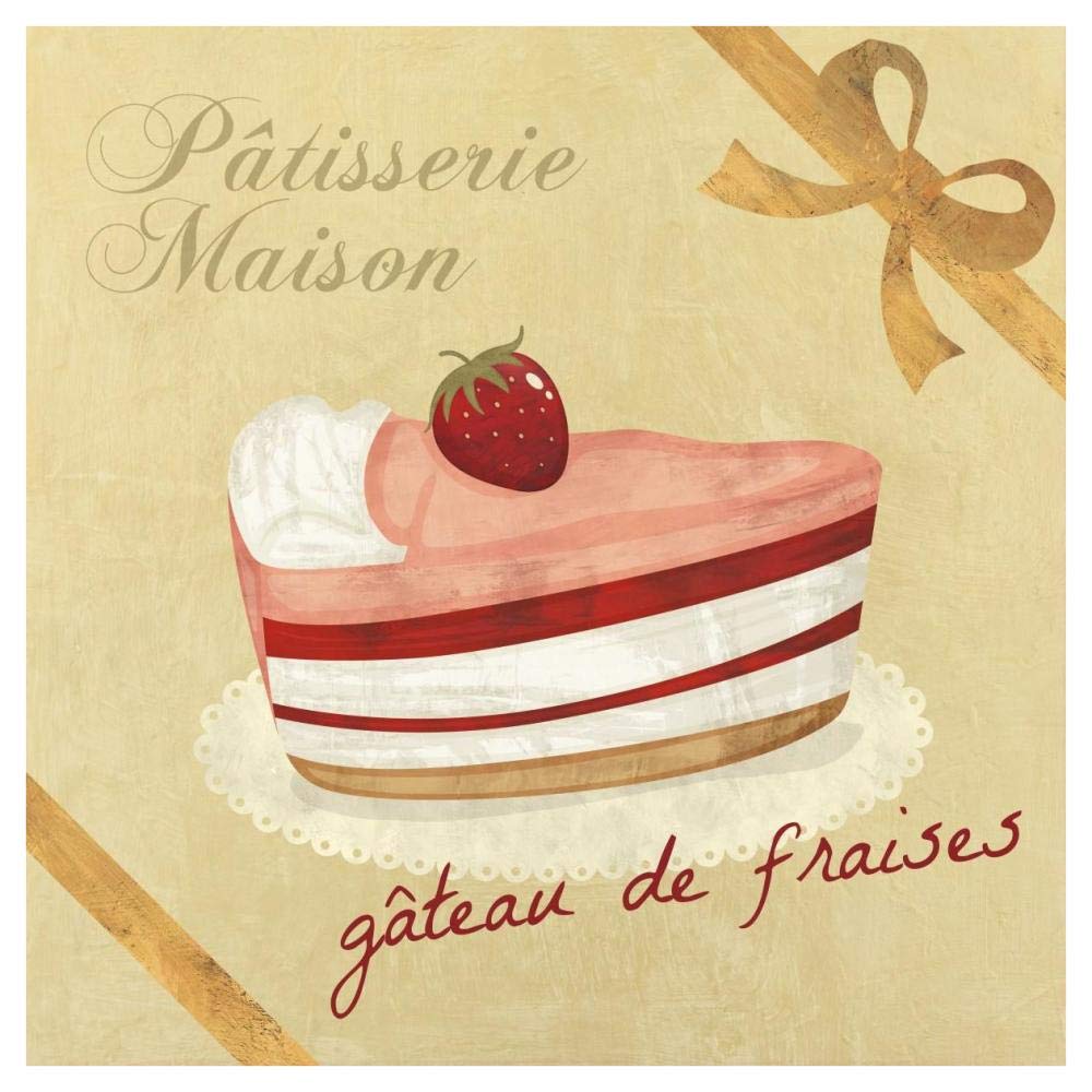Gateau de fraises-Paper Art-42x42”
