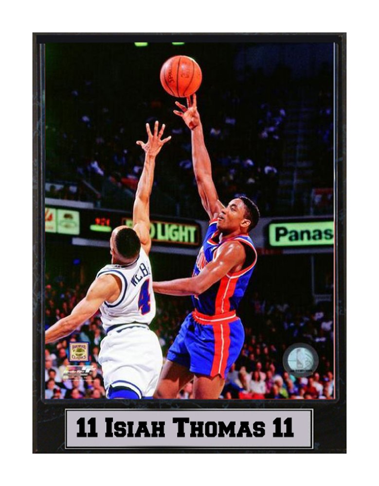 9x12 Plaque - Isiah Thomas Detroit Pistons