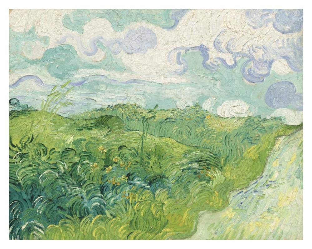 Green Wheat Fields, Auvers, 1890-Paper Art-18x14”