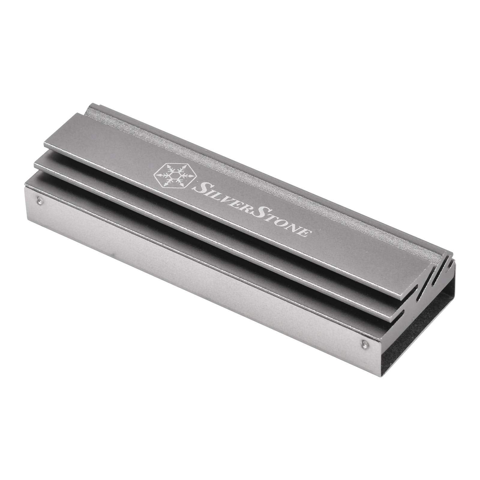 M.2 SSD cooling kit with stainless steel base, includes high efficiency thermal pad