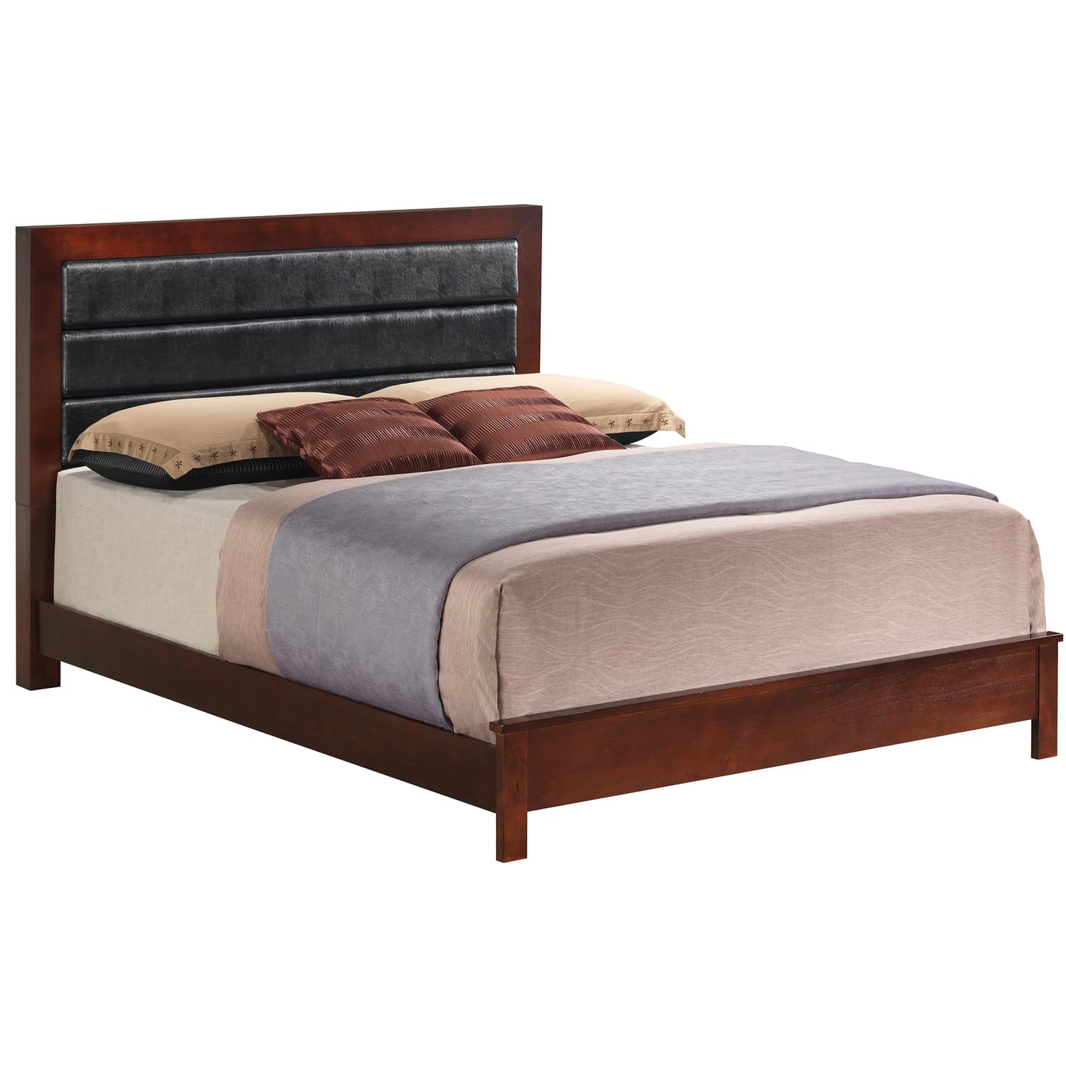 Burlington Cherry Upholstered King Panel Bed
