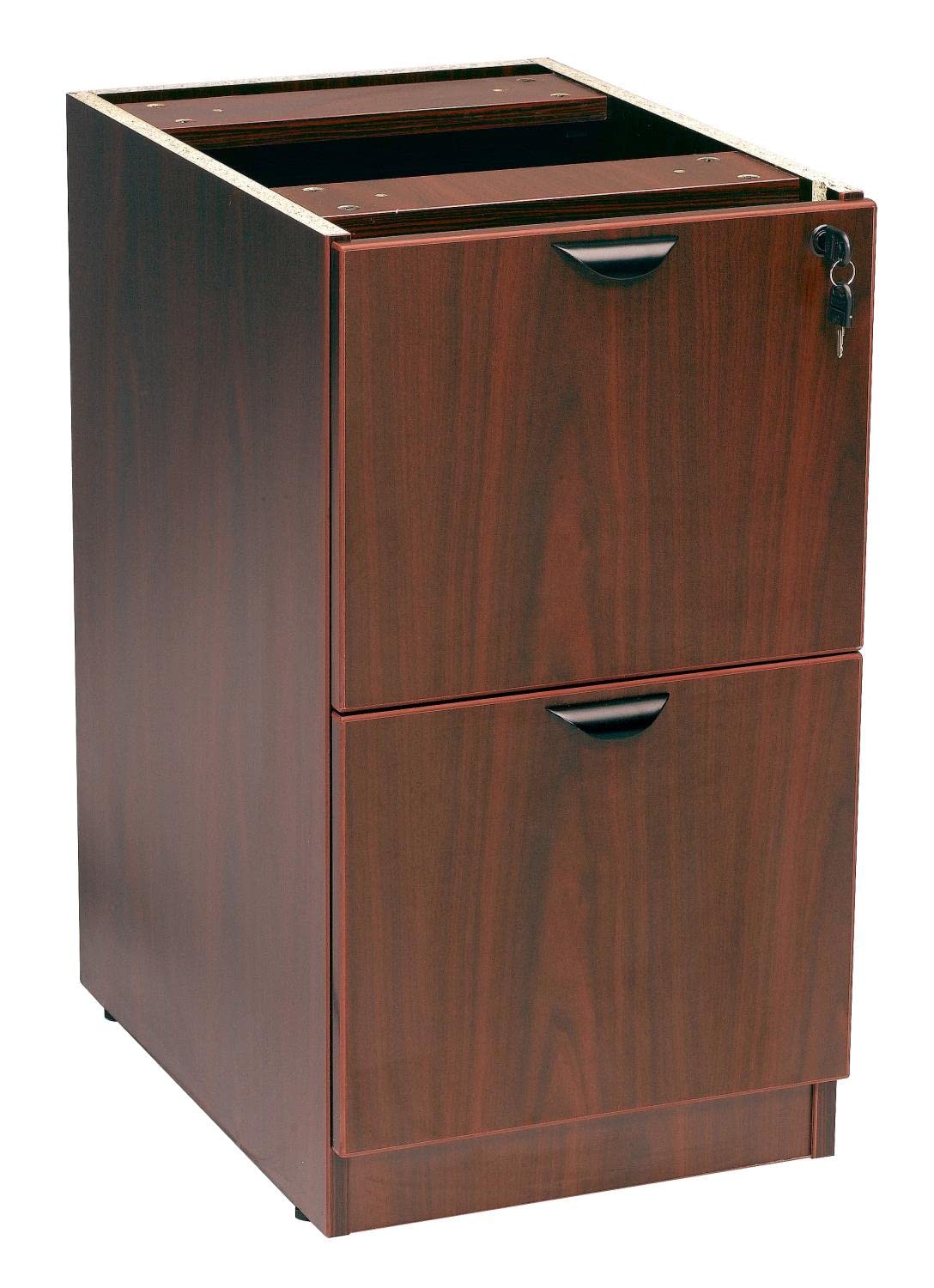 Boss Full Pedestal File/File, Mahogany