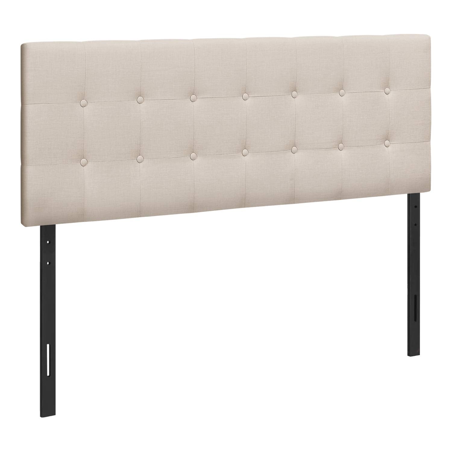 Bed, Headboard Only, Queen Size, Bedroom, Upholstered, Linen Look, Beige, Transitional