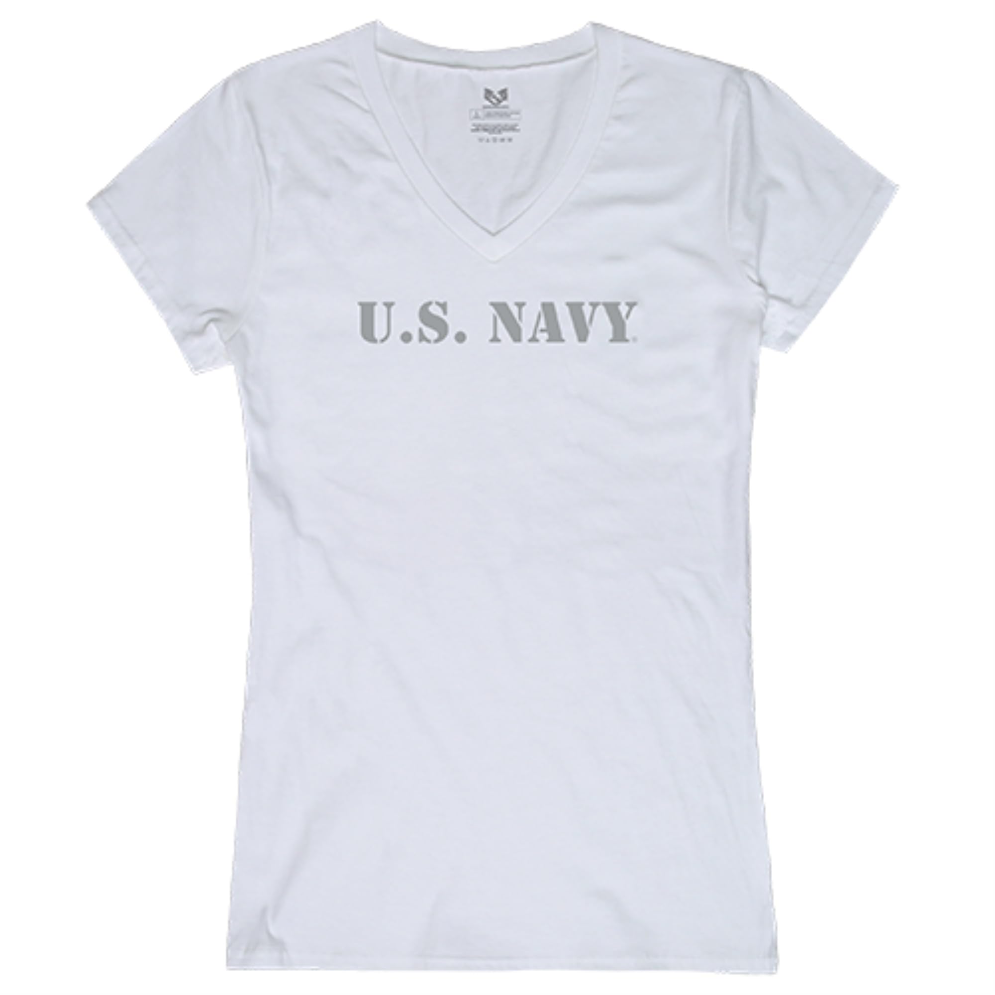 Graphic V-Neck, US Navy 2, White, 2X