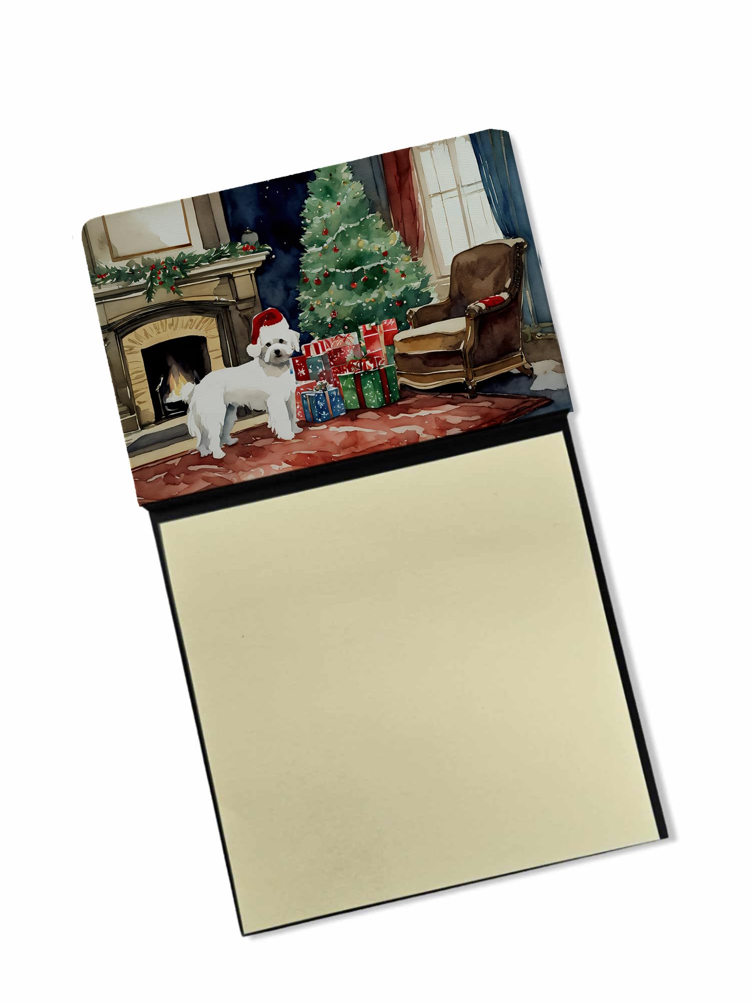 Maltese Cozy Christmas Sticky Note Holder