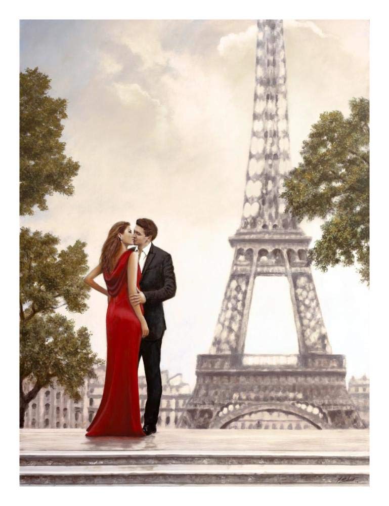 Romance in Paris I-Paper Art-20x26”