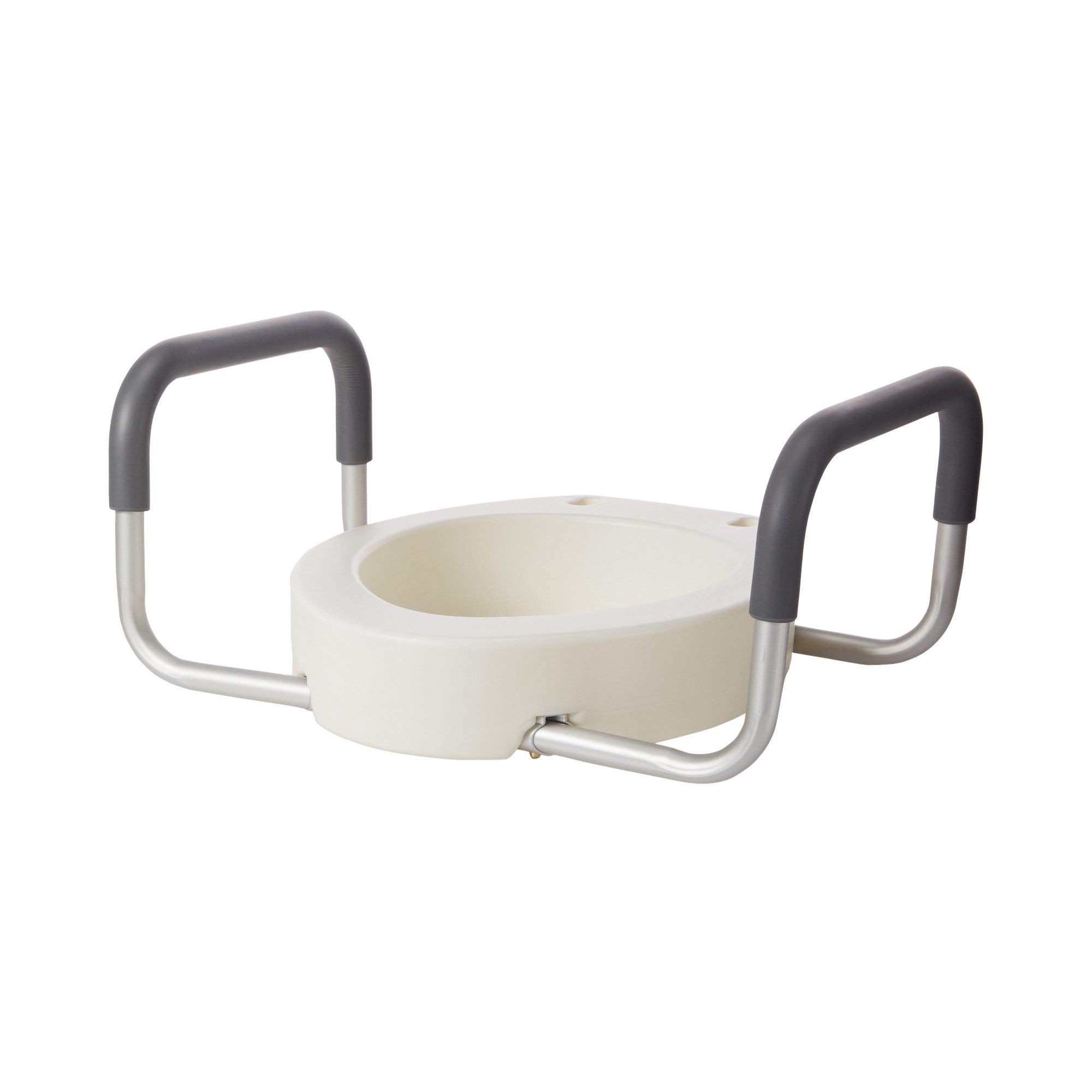 Drive Medical Raised Toilet Seat Elongated with Removable Arms