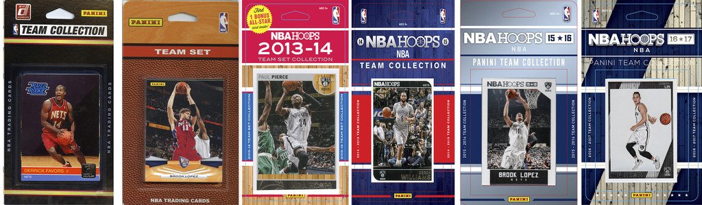 NBA Brooklyn Nets 6 Different Licensed Trading Card Team Sets