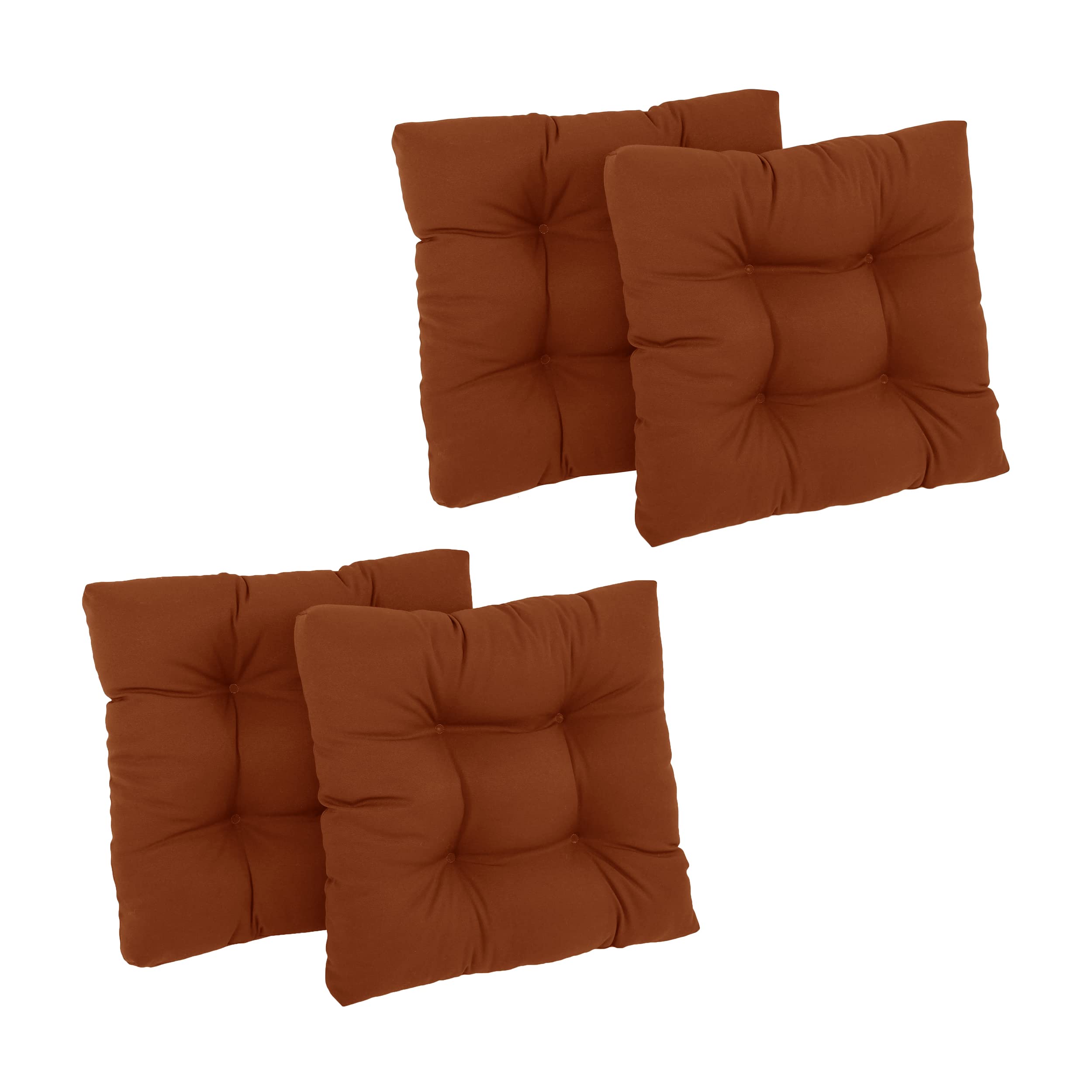 19-inch Squared Twill Tufted Dining Chair Cushions (Set of 4)  94005-4CH-TW-SP