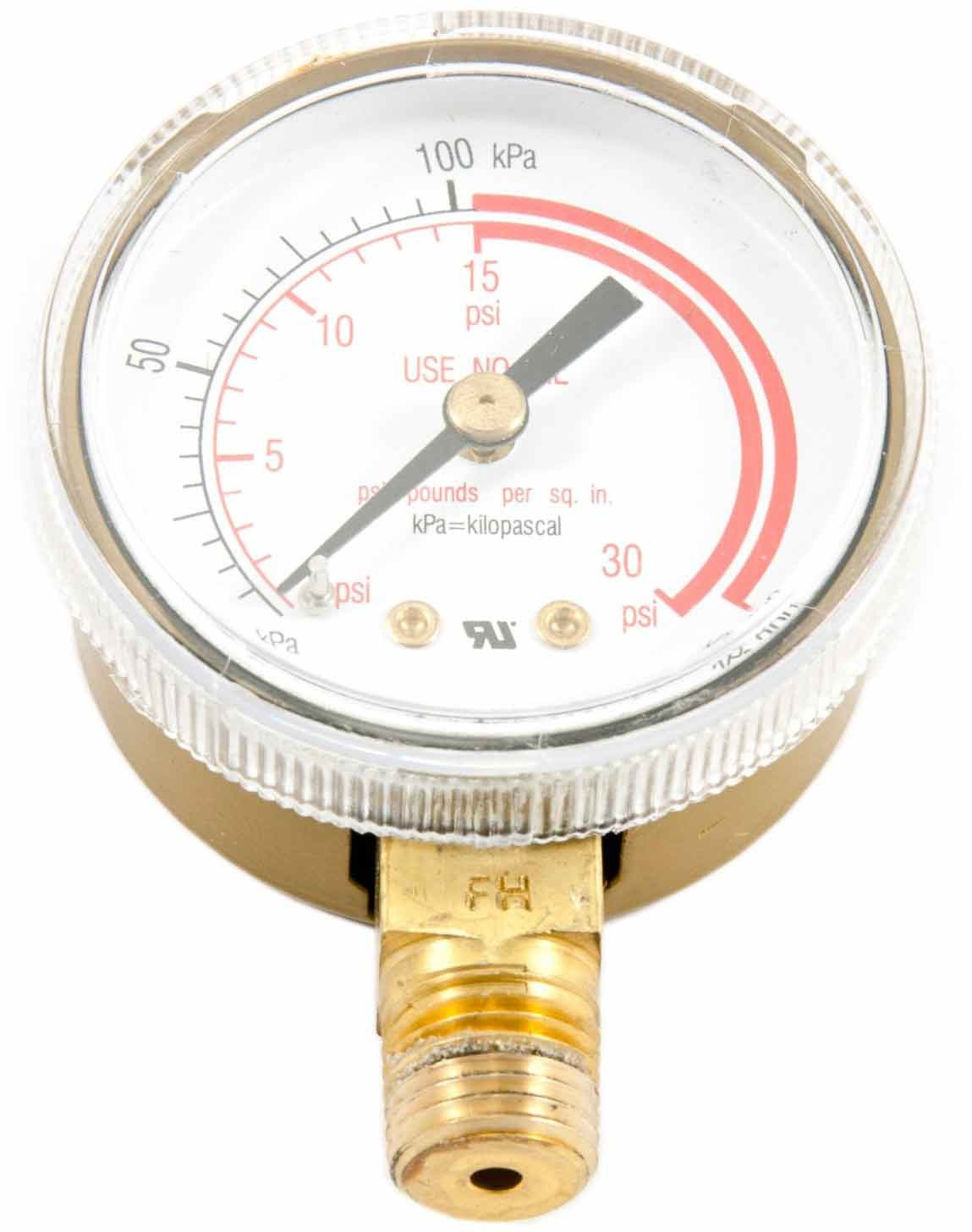 Forney 87730 Acetylene Gauge Low Pressure 2-Inch-By-14-Inch Npt 0-30 Psi