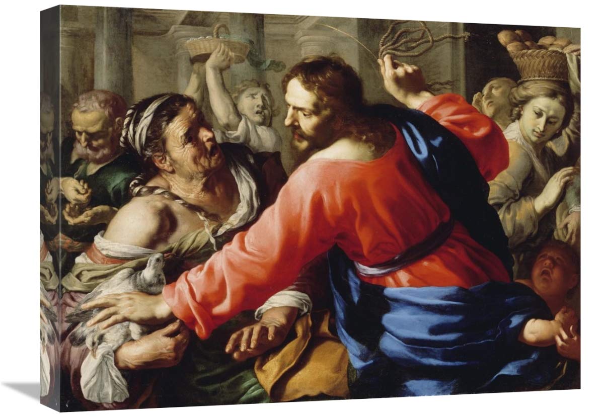 Christ Cleansing the Temple-Canvas Art-24x18”