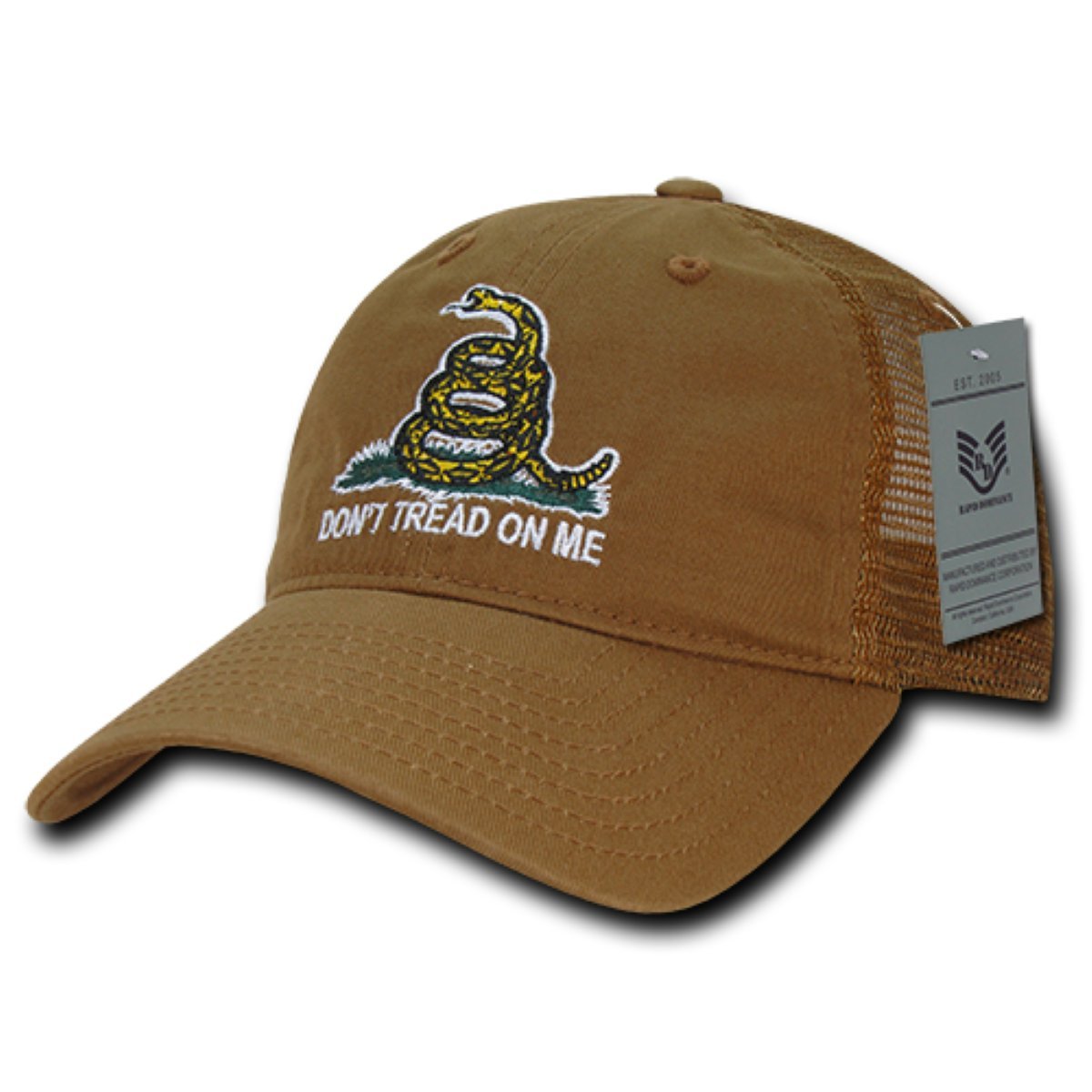 Relaxed Trucker USA,Gadsden Flag, Coyote