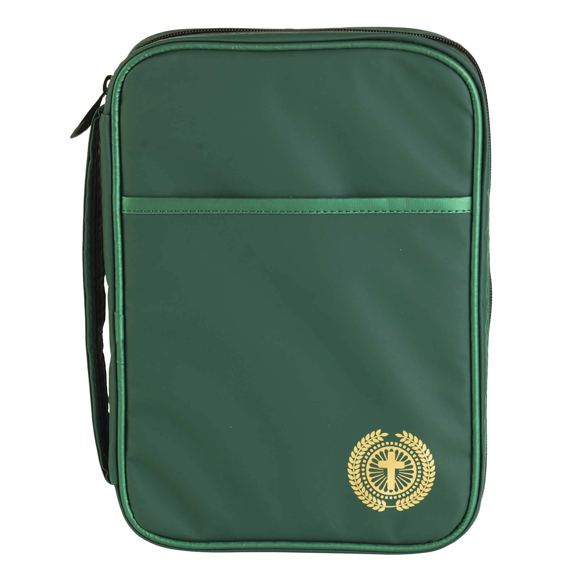 Bible Cover Green With Cross