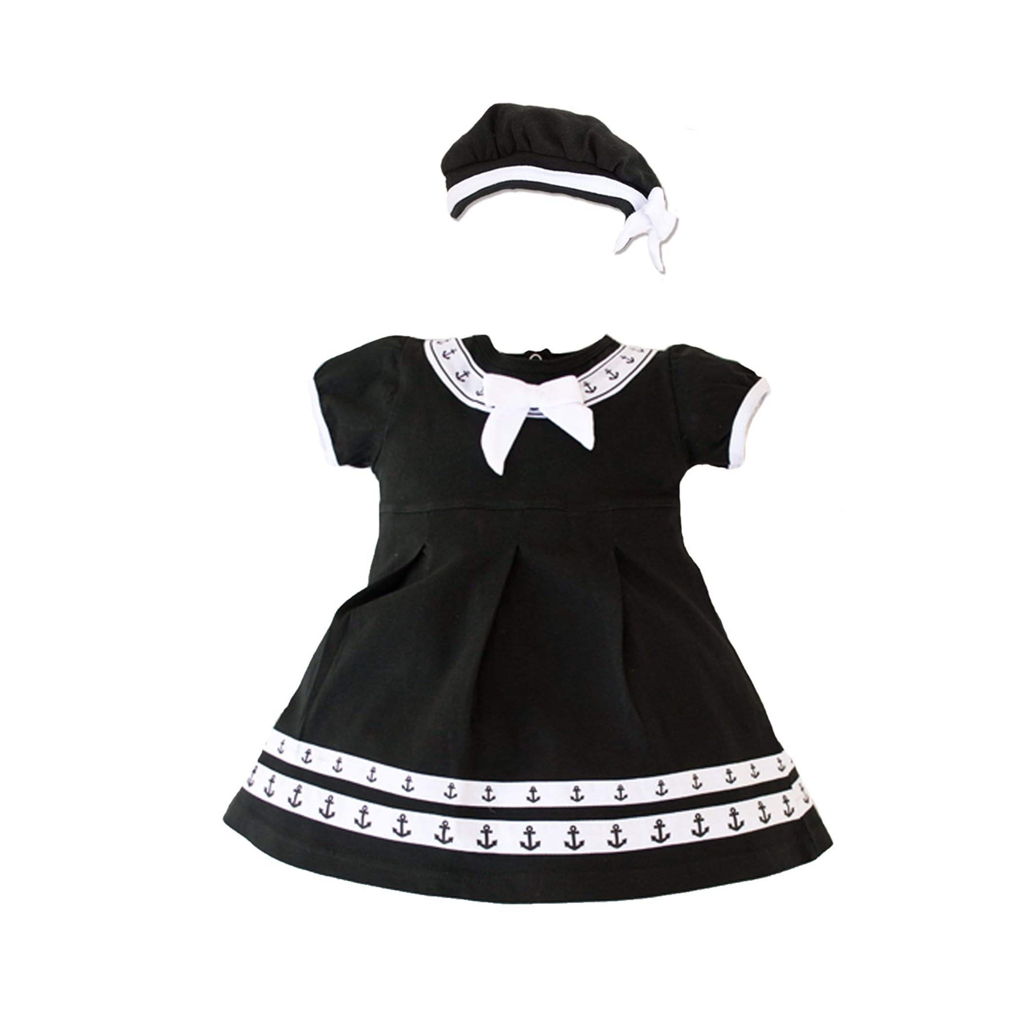 BLACK SAILOR INFANT DRESS W/ BERET