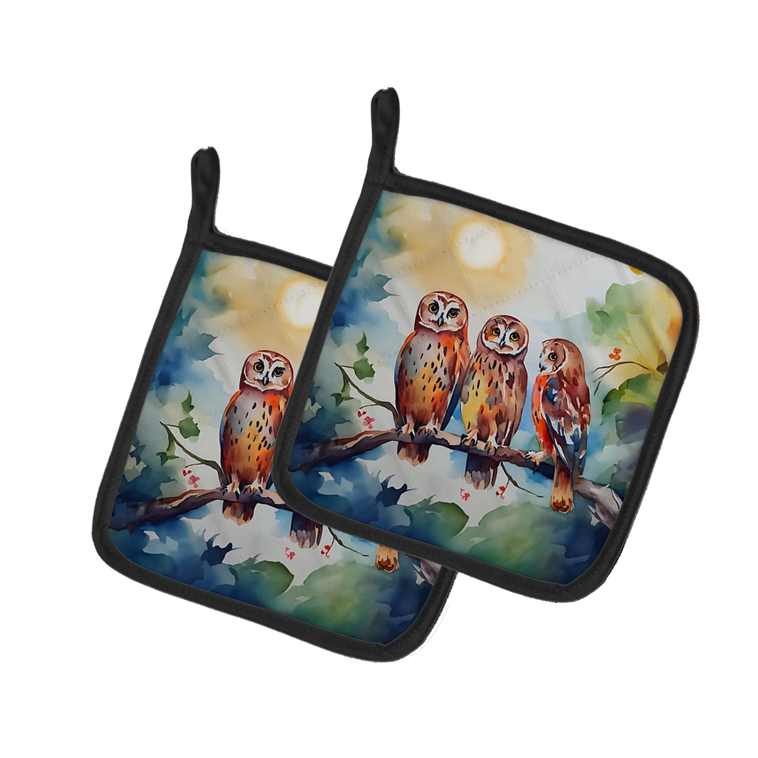 Owls Pair of Pot Holders