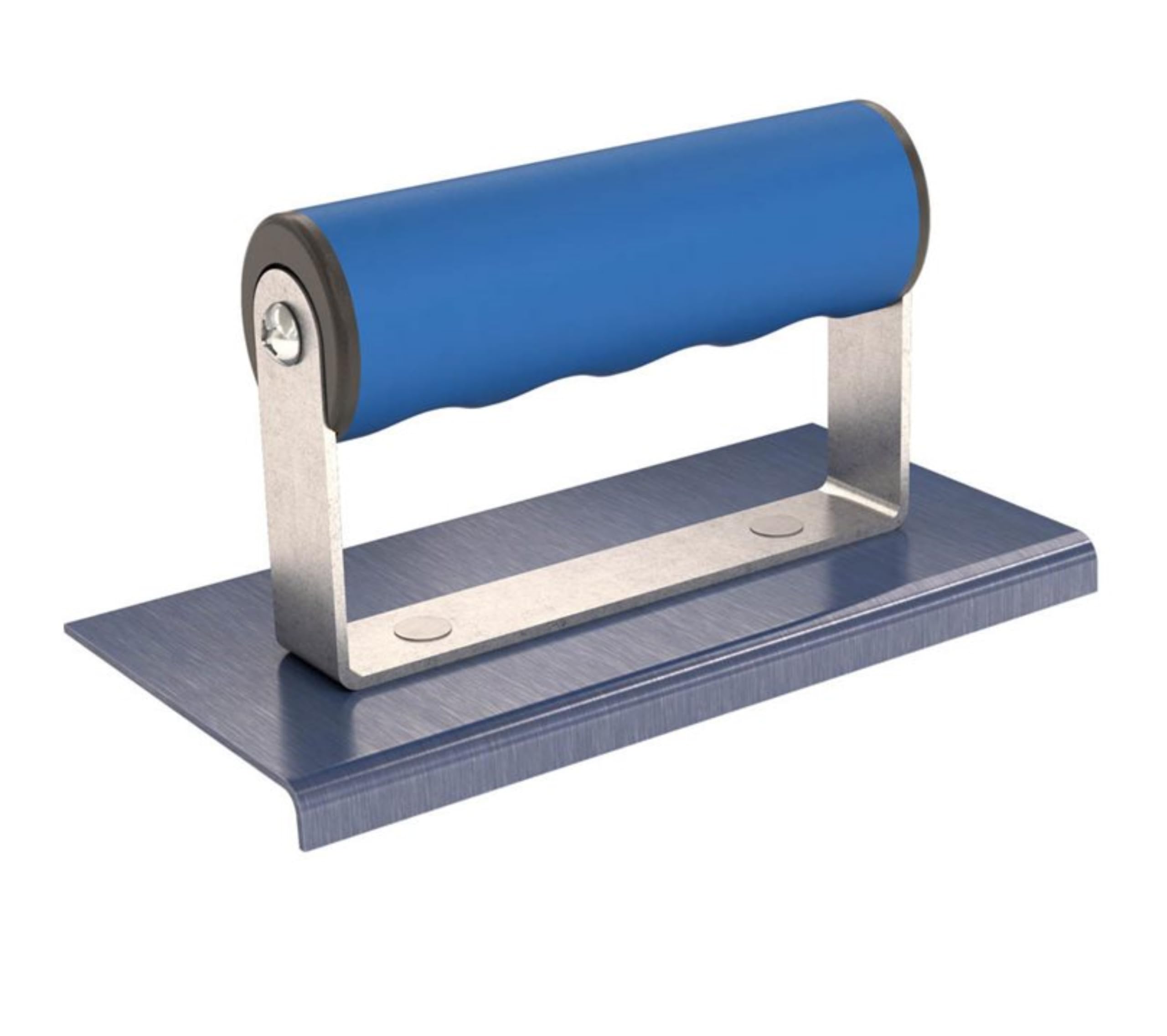 Bon 22-710 Edger - Blue Steel 6-inch X 3-inch - 1/8-inch Radius 3/8-inch Lip Comfort Grip Handle