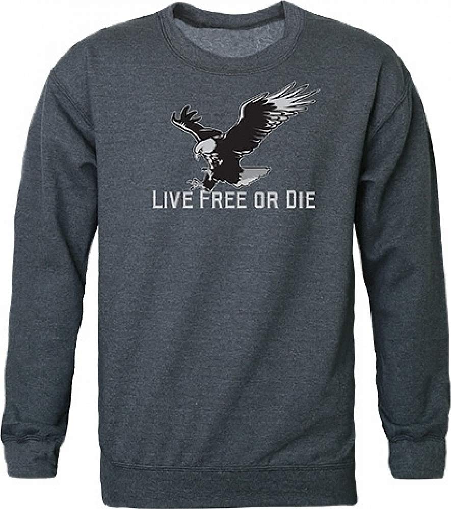 Graphic Crewneck, Live Free, H.Char, M