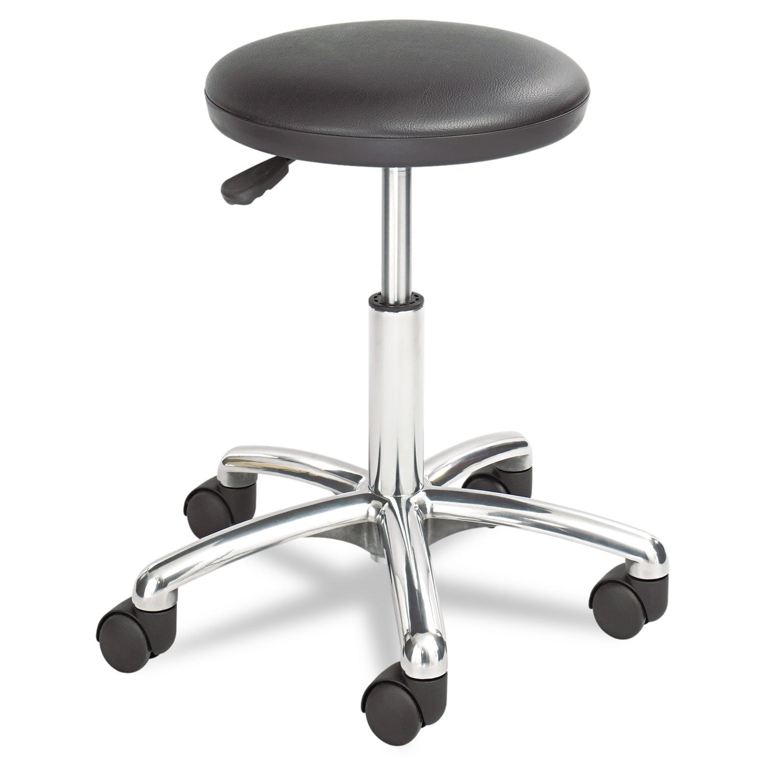 Safco Products 3434Bl Adjustable Rolling Mobile Economy Lab Stool, Home, Office, Dr Offices And More, Black