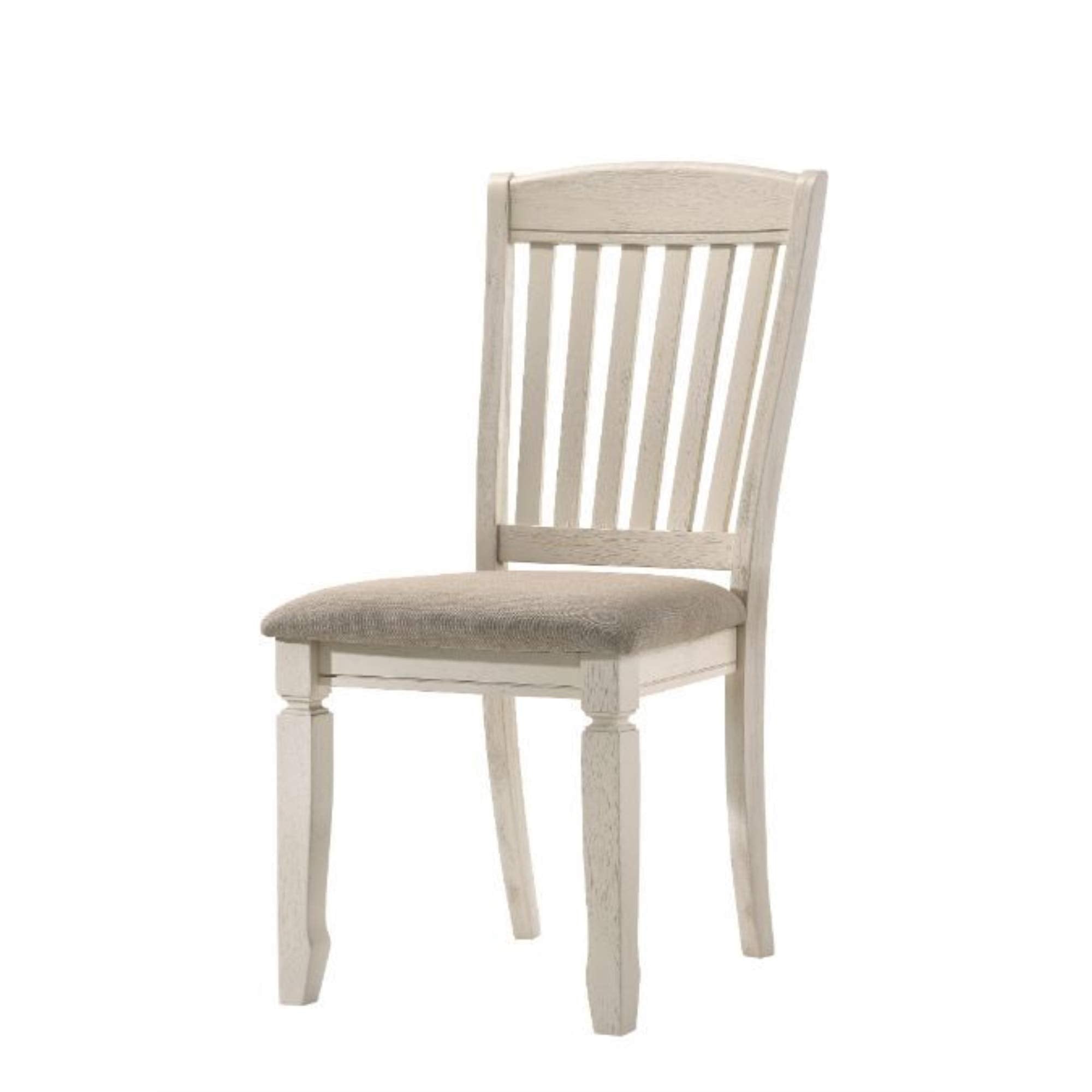 Casafoyer Fedele Side Chair, Tan Fabric & Cream Finish