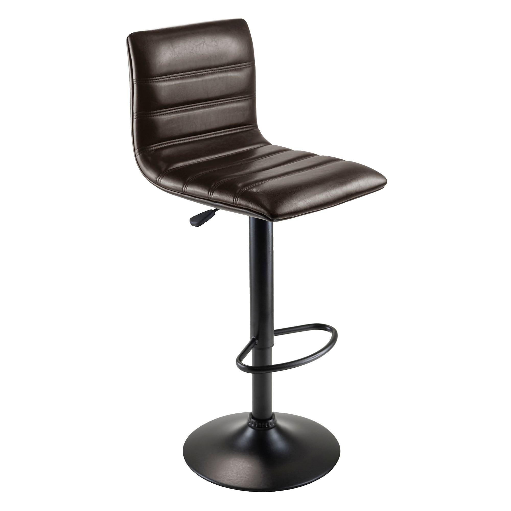 Casafoyer Holly Adjustable Swivel Stool with L-Back and Soft PU Leather ( Pack of 2 )