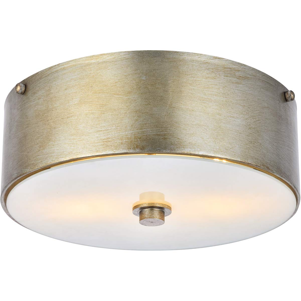 Hazen 2 light 12 inch Vintage Silver flush mount