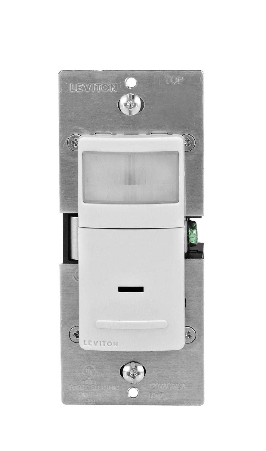 Leviton R02-Ips02-1Lw White Single Pole Wide View Motion Activated Light Control