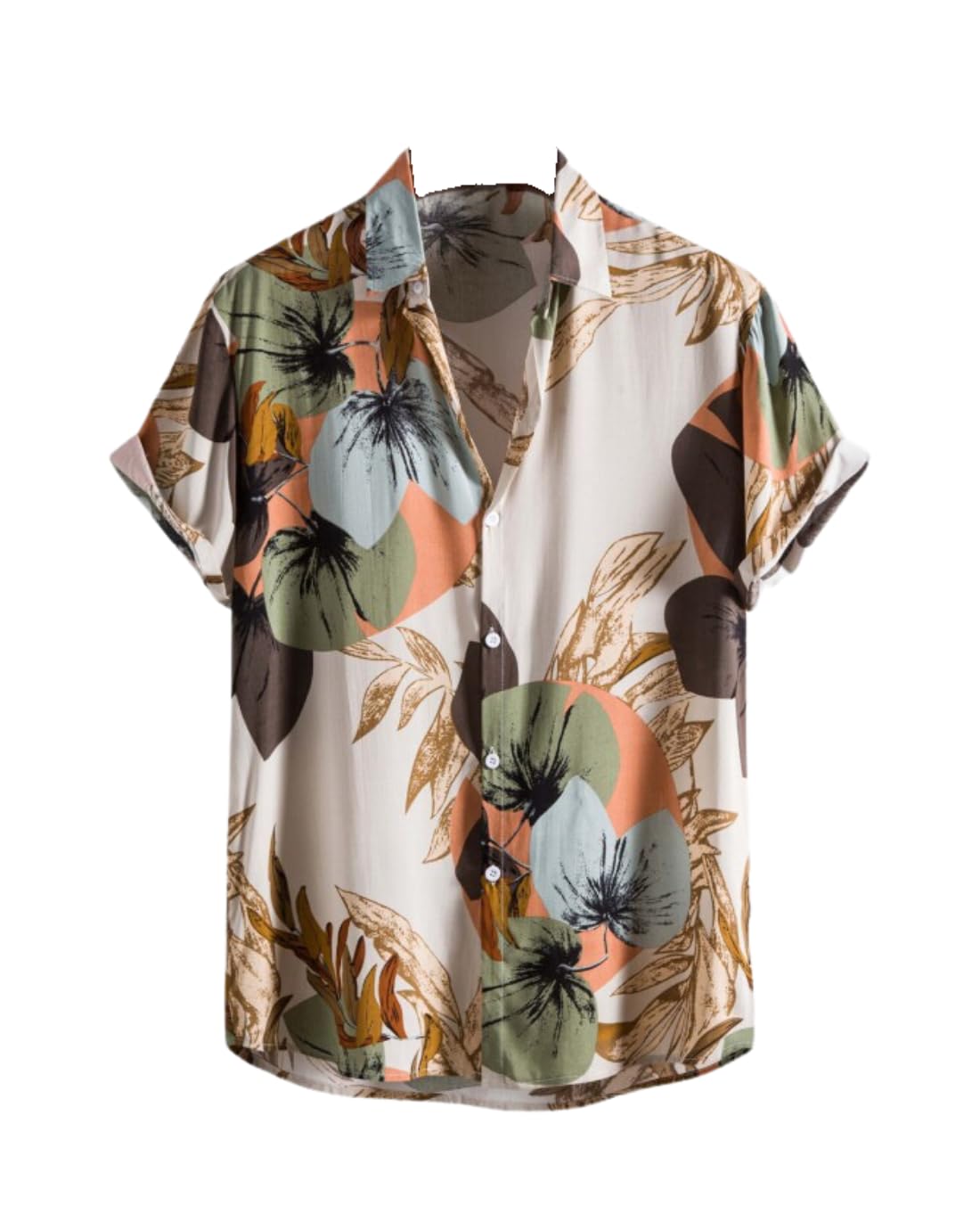 Dhruvi Trendz Mens Rayon Men'S Casual Shirt Regular Fit Western (Dt-Ms-6063_Off White_2Xl)